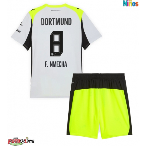 Camiseta Borussia Dortmund Felix Nmecha #8 Visitante Equipación para niños 2025-26 manga corta (+ pantalones cortos)
